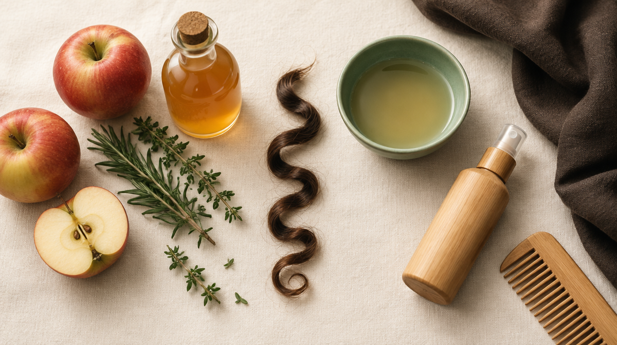 Apfelessig-Rinse für Locken: Bringt die saure Rinse wirklich was?